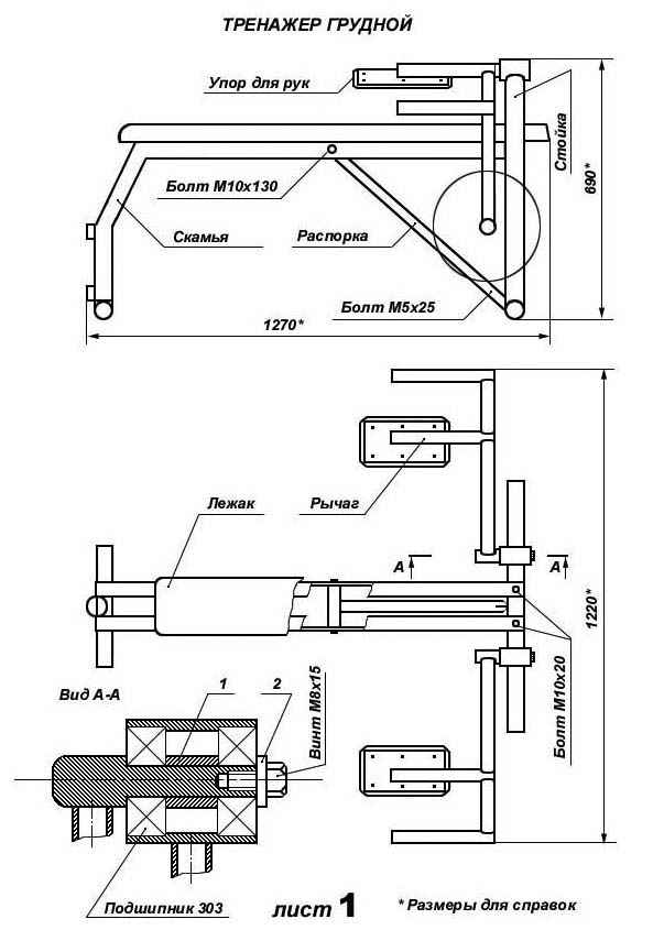 Тренажеры своими руками чертежи